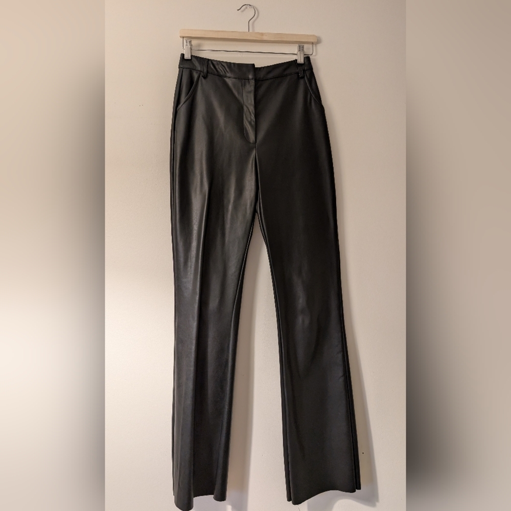 Meshki Black Leather Trousers